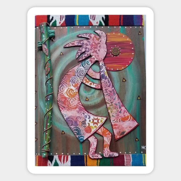 KOKOPELLI by Harriette Knight Sticker by harrietteknight